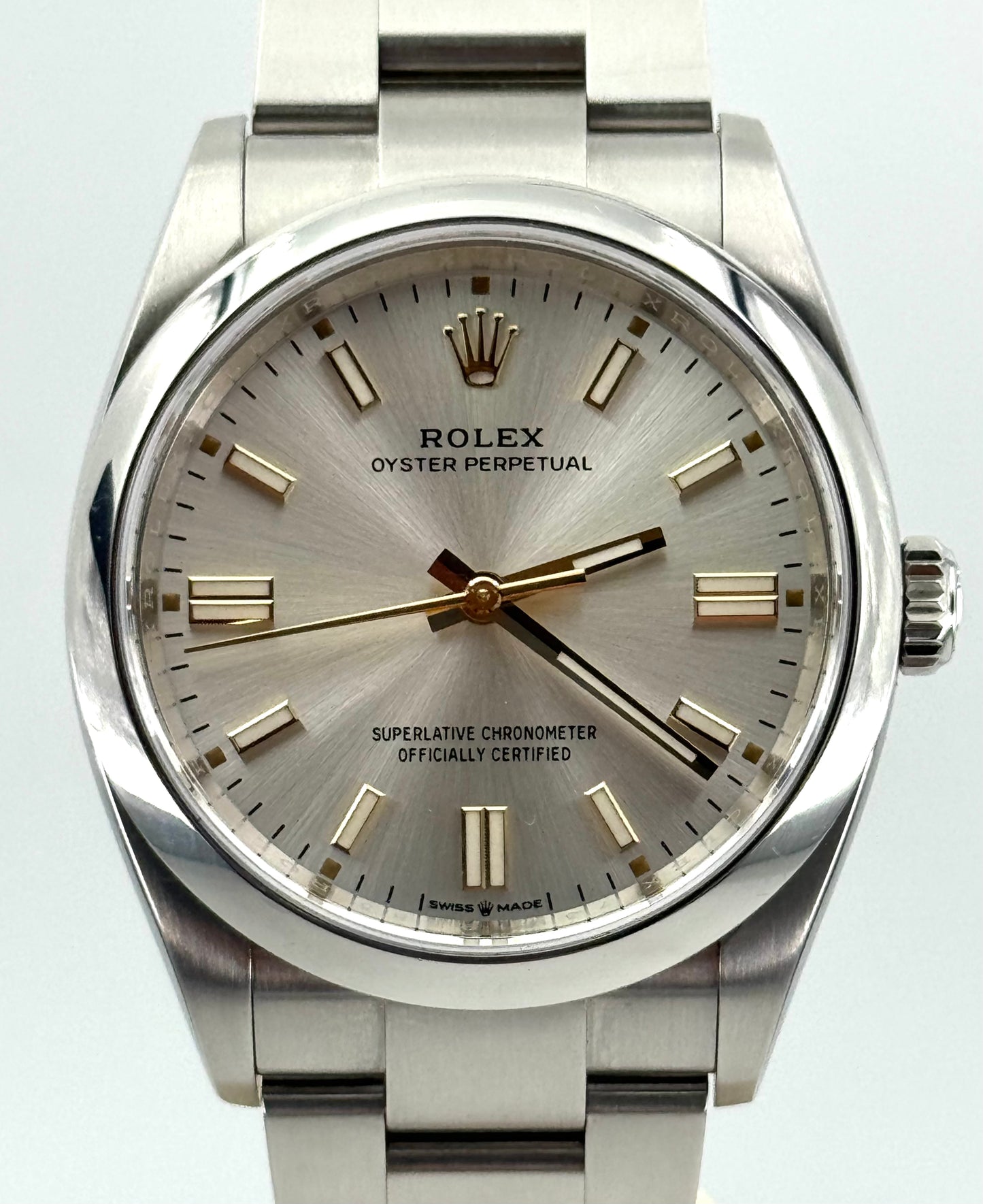 ROLEX OYSTER PERPETUAL SILVER