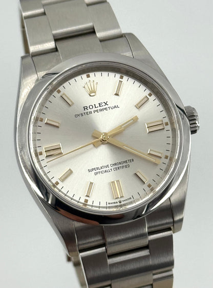 ROLEX OYSTER PERPETUAL SILVER