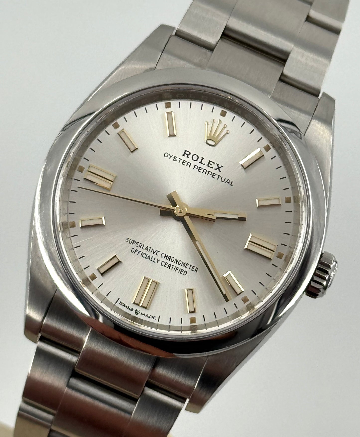 ROLEX OYSTER PERPETUAL SILVER