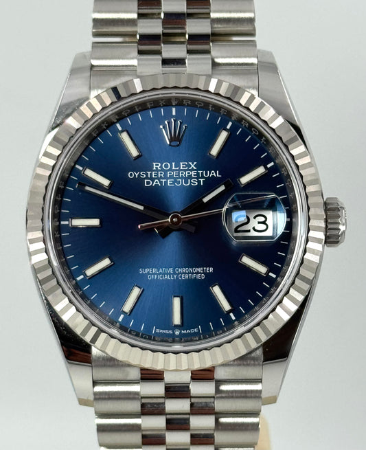 ROLEX DATEJUST BLUD DIAL NEW