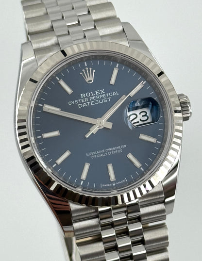 ROLEX DATEJUST BLUD DIAL NEW