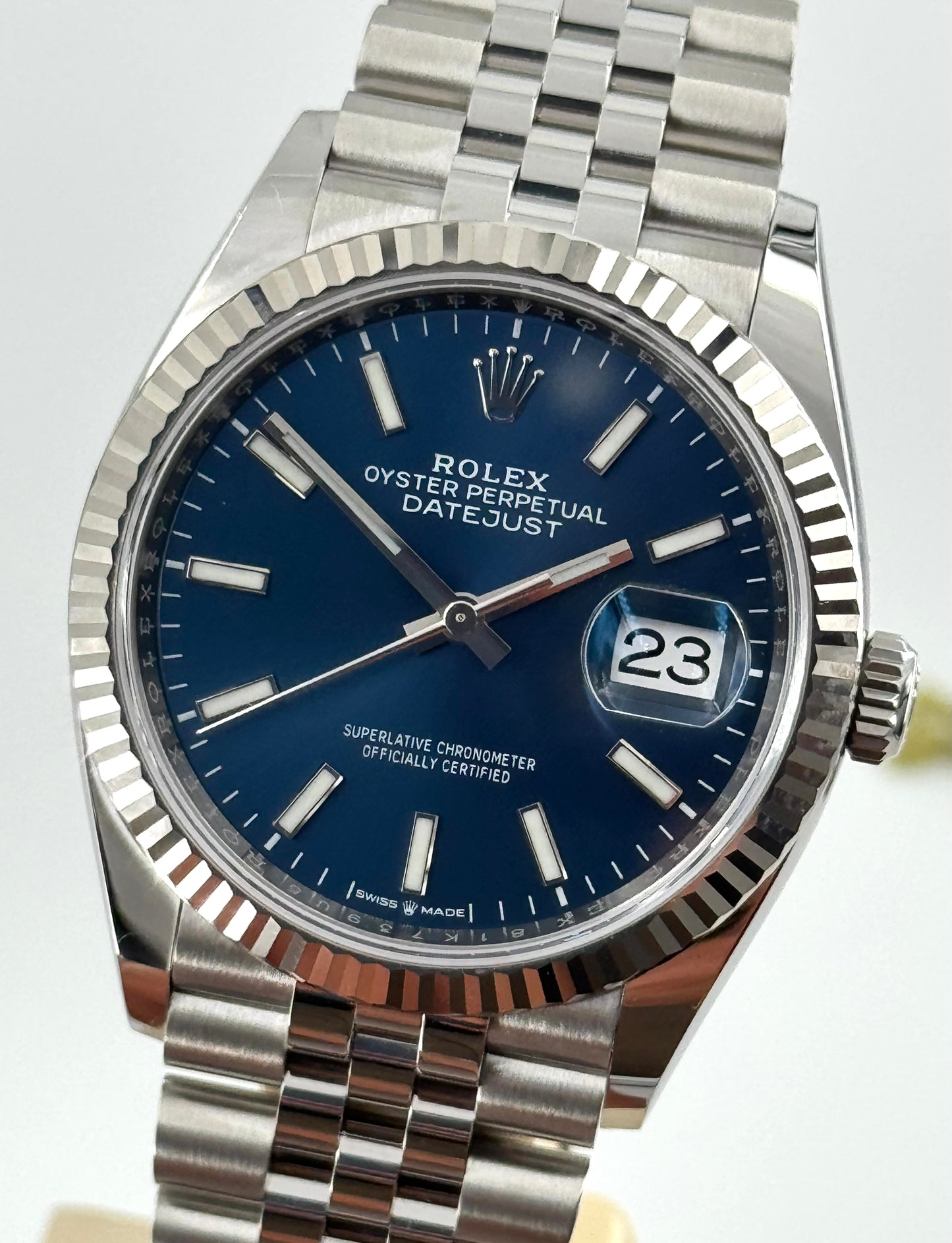 ROLEX DATEJUST BLUD DIAL NEW