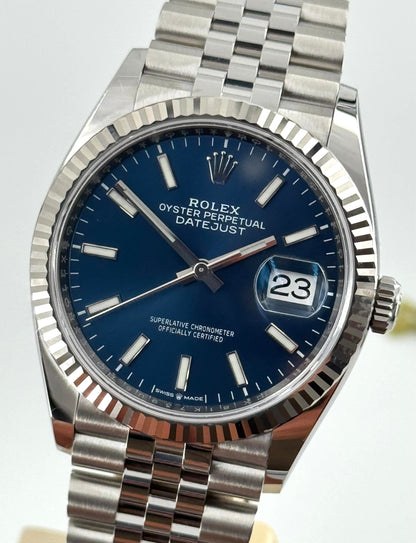 ROLEX DATEJUST BLUD DIAL NEW