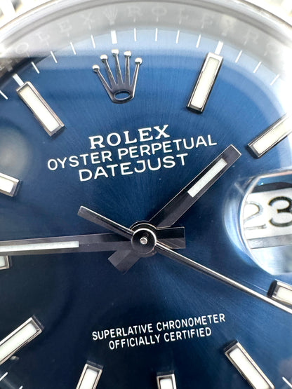 ROLEX DATEJUST BLUD DIAL NEW