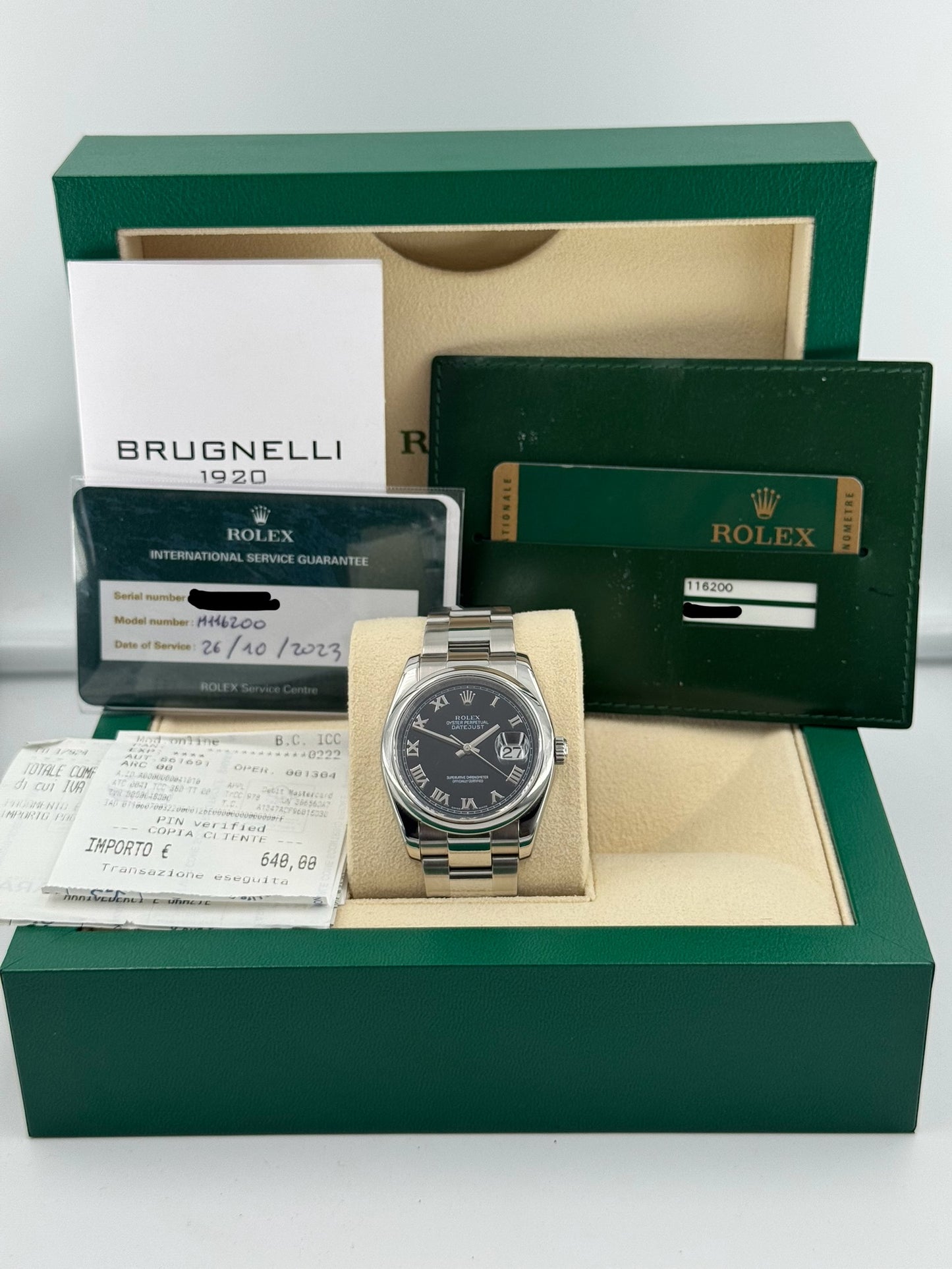 ROLEX DATEJUST BLACK DIAL