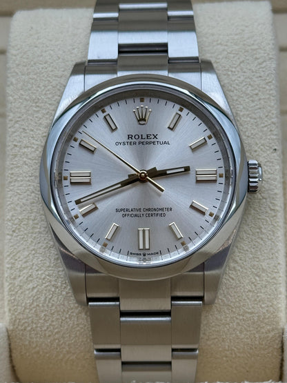 ROLEX OYSTER PERPETUAL SILVER